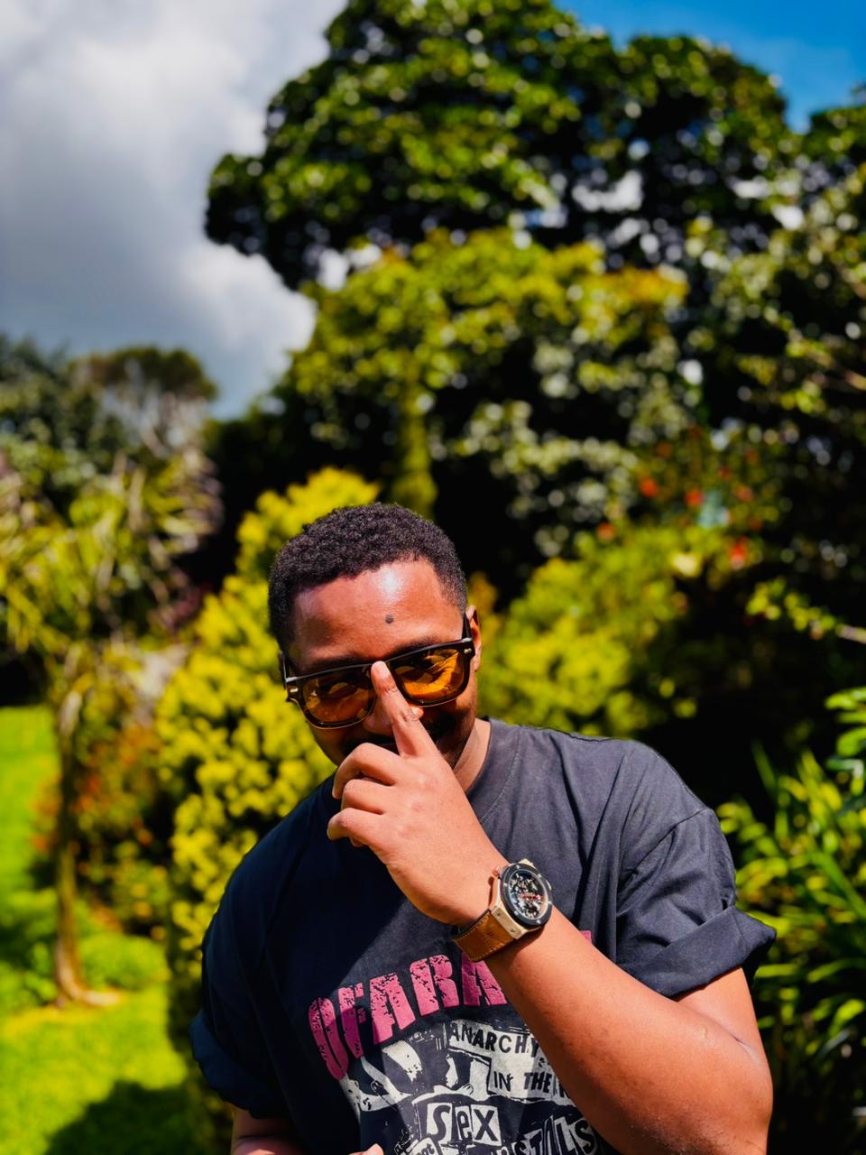 Satisfied customer leaving Ottico Eyecare with new progressive lenses in Kenya